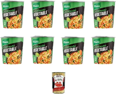Produktbild von Knorr Asia Noodles Verdure Vegetable 8 x65 g + Italian Gourmet polpa 400gr