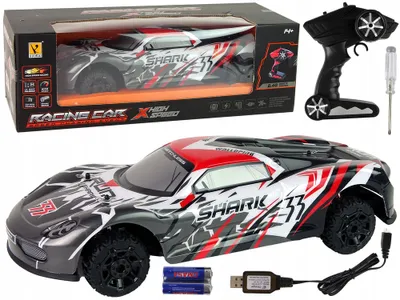 Zdjęcie produktu dla Auto sportowe R/C w skali 1:8, szaro-białe