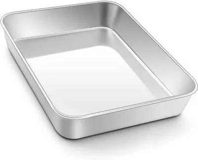 Produktbild von Lasagne- und Brownie-Backform aus Edelstahl - 265 x 205 x 5 cm - Gesund und leicht zu reinigen