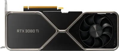 A product shot of a graphics card.