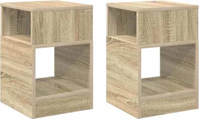 Obrázok produktu pre vidaXL Bočný stolík 2 ks dub Sonoma 30,5 x 30 x 45 cm