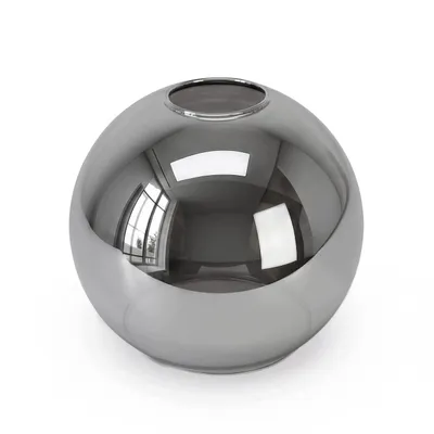 Obrázek produktu pro Skleněný stínidlo LUXOLAR, patice E27, kulaté, grafitové, zrcadlové, průměr 15 cm, produkt z druhé jakosti ()