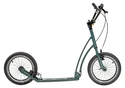 Produktbild von Mibo Master Klapp Tretroller für Erwachsene Opalgrün, 140 cm, zusammengeklappt 110x53x17cm