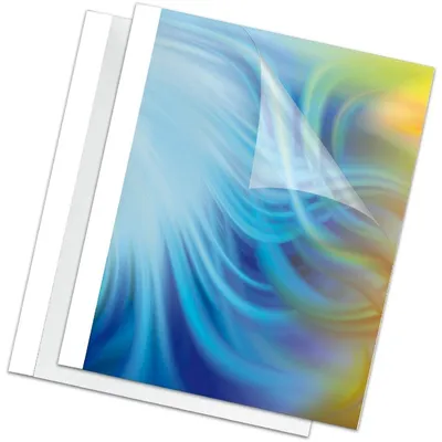 Produktbild von Fellowes 5317001, A4, Kunststoff, PVC, Transparent, Weiß, 30 Blätter, 0,150 mm, 298 mm