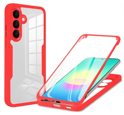 Produktbild von 360° Hülle für Samsung Galaxy A27,Handyhülle mit Integriertem Displayschutz Rot