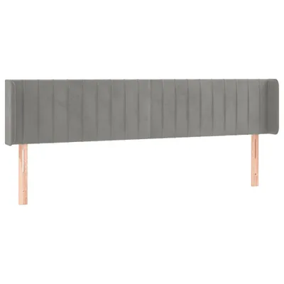 Obrázok produktu pre vidaXL Čelo postele s ušami svetlosivé 163x16x78/88 cm zamatové