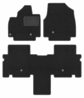 Immagine prodotto di Tappetini in moquette per KIA EV9 2023- (crossover) – set 4 pezzi, grigio grafite, su misura – Wielganizator LUX