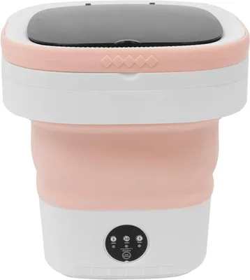 Obrázek produktu pro Pračka, skládací design, přenosná na cesty a kempování, růžová