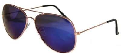 Produktbild von Pilotenbrille mit blauem Glas und kupferfarbenem Gestell