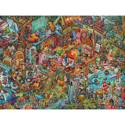 Immagine prodotto di Fun With Friends Puzzle con oggetti nascosti 1500 pezzi, Tiurina, 80x60 cm