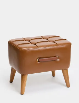 Obrázok produktu pre Hanah Home, kvalitný taburet z bukovej dreviny, 100% , hnedý, 43 cm