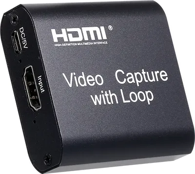 Obrázok produktu pre Karta na nahrávanie HD videa s výstupom Loop-Out, HD USB 2.0, vstup 4K, výstup 1080p, živé vysielanie hier, konvertor videa, čierna