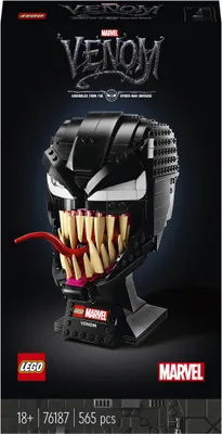 Image de LEGO 76187 Marvel Spider-Man Venom Mask Kit de construction pour adultes, article de fan, idée de cadeau pour les collectionneurs