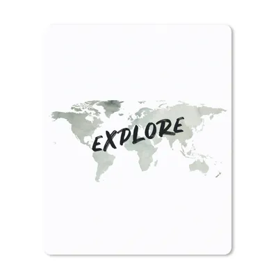 Produktbild von MuchoWow® Mauspad Mousepad Weltkarte - Aquarell - Sprichwörter 30x40 cm - Mousepads - Maus Mat - Pad - Mausunterlage - Mausmatten