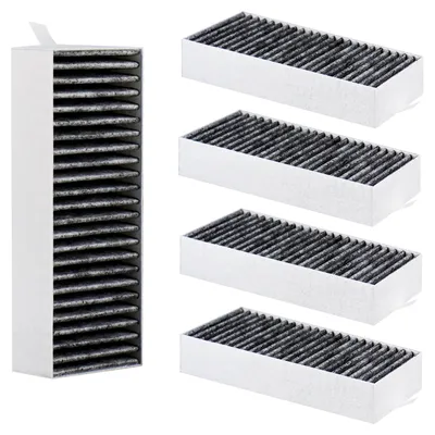 Aktivkohlefilter-Set, 4 Stück, 193x75x35 mm, für Siemens/Bosch/Neff