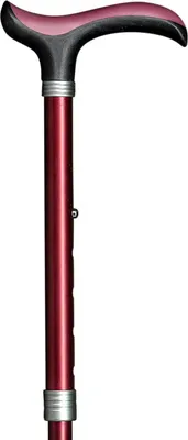 Produktbild von Gastrock Verstellbarer Gehstock – Bordeauxrot – Soft Derby Griff – 5 Stufen verstellbar – Länge 84 bis 94 cm – Aluminium – 260 Gramm