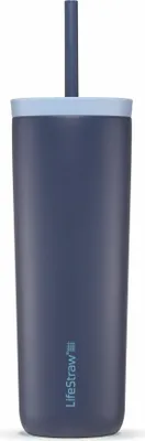 Image de LifeStraw bouteille d'eau filtrante Go Tumbler 500 ml acier inoxydable isolée - Bleu foncé