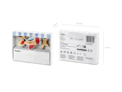 Produktbild von PartyDeco SCS-19, Kerzen, Mehrfarbig, 3 Stück(e)