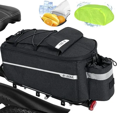 Image de FINEW Sacoche de porte-bagages vélo 10L Sacoche isotherme étanche Noir