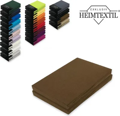 Produktbild von Marke Jersey Spannbettlaken Doppelpack Rundumgummizug 60 x 120 - 70 x 140 cm Schoko