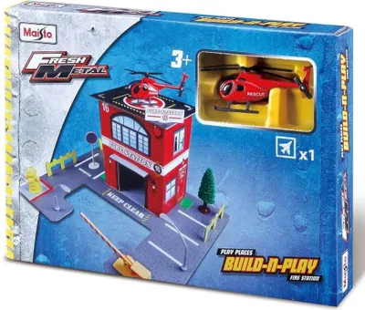 Zdjęcie produktu dla Maisto Build N Play Straż pożarna z helikopterem
