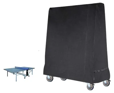 Obrázek produktu pro Ochranný obal na pingpongový stůl stolní tenis - Voděodolný 210D polyester - Černý - 185 x 70 x 165 cm - Pro vnitřní a venkovní použití