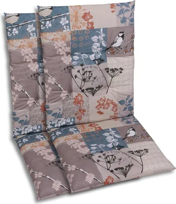 Produktbild von GO-DE Textil, Sesselauflage Mittellehner, 2er-Set, Farbe: taupe, Maße ca.: 108 cm x 48 cm x 5 cm