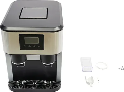 Produktbild von 3-in-1 Crushed Ice- und Eiswürfelbereiter, Eisherstellung, Eiszerkleinerung, Eiswasserherstellung, schwarz