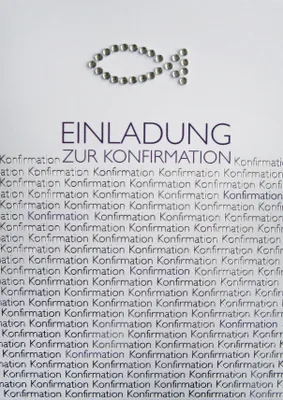 Produktbild von Konfirmation - Einladungskarten – Fisch silber