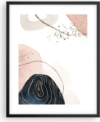 Produktbild von Gerahmtes Poster - Schwarzer Rahmen - Abstraktion Modern Grafik - 40x50 cm - Wand Bild - Wanddeko - Wandbilder - Wandposter - Bilderrahmen - Bilder - Kunstdruck - Wandbild - P2BPA40x50-4217