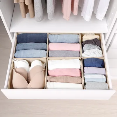 6er-Set Schubladen-Organizer für PAX 75x58 cm, beige