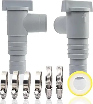Produktbild von Absperrhahn für Pools mit 32mm Schlauchanschluss, pool schlauch 32 absperrventil, pvc rohr 32mm Wartungs pool zubehör (2er-Set)