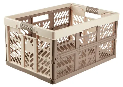 Productafbeelding van keeeper Profi opklapbare opbergboxen, set van 4, 45 liter, crème/taupe