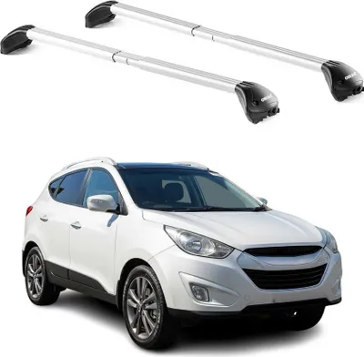 Produktbild von Dachträger Grundtäger für Hyundai ix35 2010-2015 100kg Alu Silber 2 tlg ABE