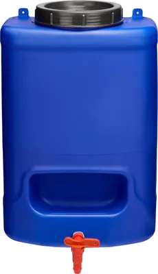Produktbild von Garronda Weithalskanister 20L Wasserkanister mit Hahn BPA-frei Kanister Camping Kanister mit Zapfhahn Wassertank Blau GD-0084
