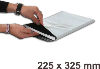 Image de Lot de 50 enveloppes plastiques blanches opaques fb02 - 225x325 mm