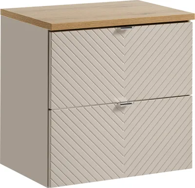 Produktbild von Waschtischunterschrank 60 cm in kaschmir und Eiche VERACRUZ-56