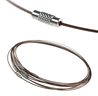 10 Collier Halsreifen Halsketten braun
