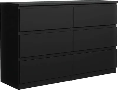 Produktbild von Mobelsta Kommode, Schrank mit Schubladen, Modernes Sideboard, Schubladenschrank, Kommodenschrank, Schwarz 138,5x39x78,5 cm