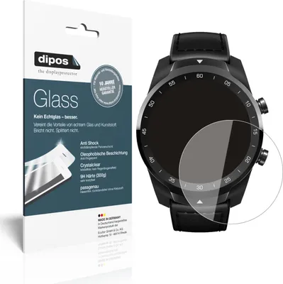 Produktbild von 2x Schutzfolie für TicWatch Pro S - Anti-Shock 9H Folie dipos Glass Kunststoffglas