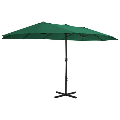 Immagine prodotto di vidaXL Ombrellone con asta in alluminio 460x270 cm Verde