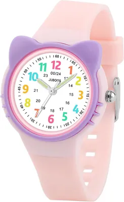 Produktbild von Mädchen Jungen Zeit lernen Wasserdicht 3ATM Uhr Kinder Analog 5-15