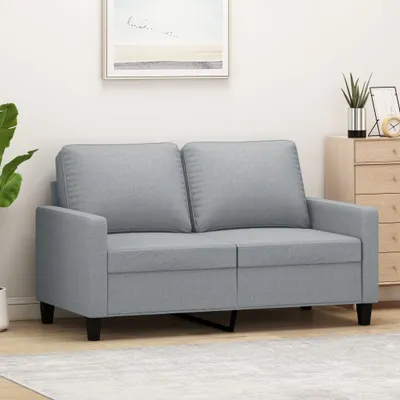 Immagine prodotto di Divano a due posti, colore grigio chiaro, 120 cm, rivestito in tessuto