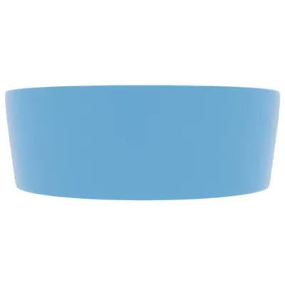 Obrázek produktu pro vidaXL umyvadlo s přepadem Matt Light Blue 36x13 cm Keramika