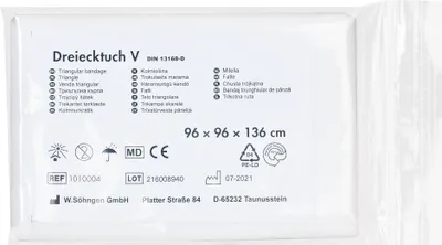 Obrázok produktu pre SÖHNGEN® 1010004 Dreiecktuch V Form - DIN 13168, reinweiß
