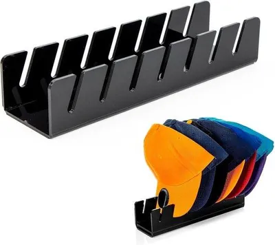 Productafbeelding van Acrylstandaard voor 7 baseballpetten - zwart