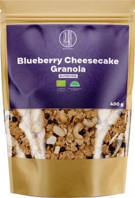 Obrázek produktu pro Blueberry Cheesecake Granola, Borůvky a Bílá čokoláda, 400 g
