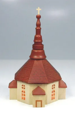 Produktbild von Seiffener Kirche 10 cm Kapelle Weihnachten natur