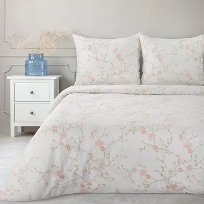 Zdjęcie produktu dla Pościel z bawełny z nadrukiem 220X200 70X80X2  SONIA37 biała