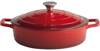 Image de APS 5 Stars Cocotte avec couvercle, hauteur : 70 mm, ø : 280 mm rouge/crème